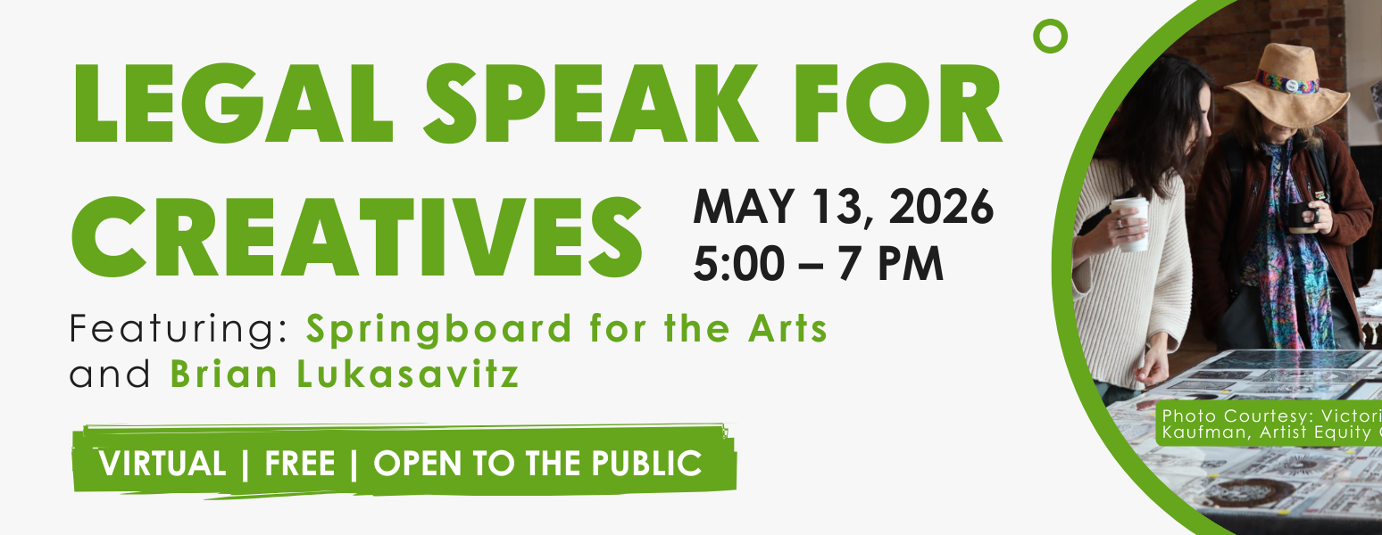 ARAC Workshop: Legal Speak for Creatives: Contracts, Copyright & Intellectual Property Law